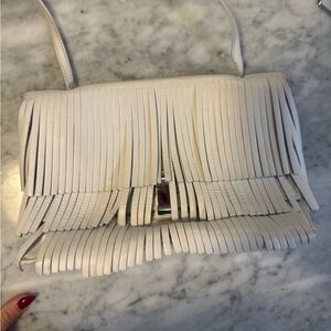 Proenza Schouler Fringe White Leather purse